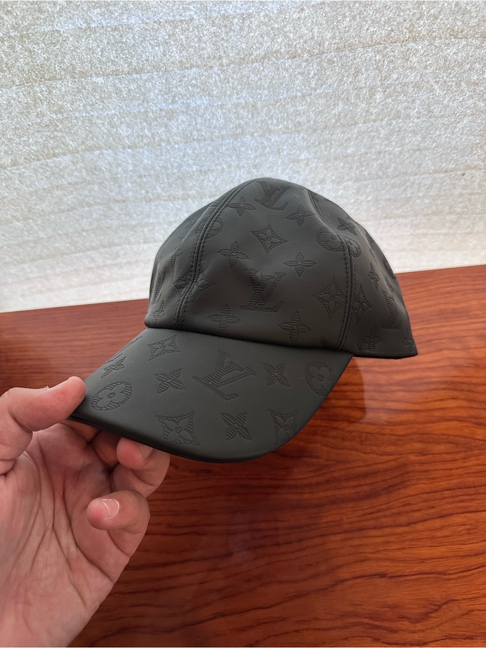 Louis Vuitton monogram shadow leather baseball cap
